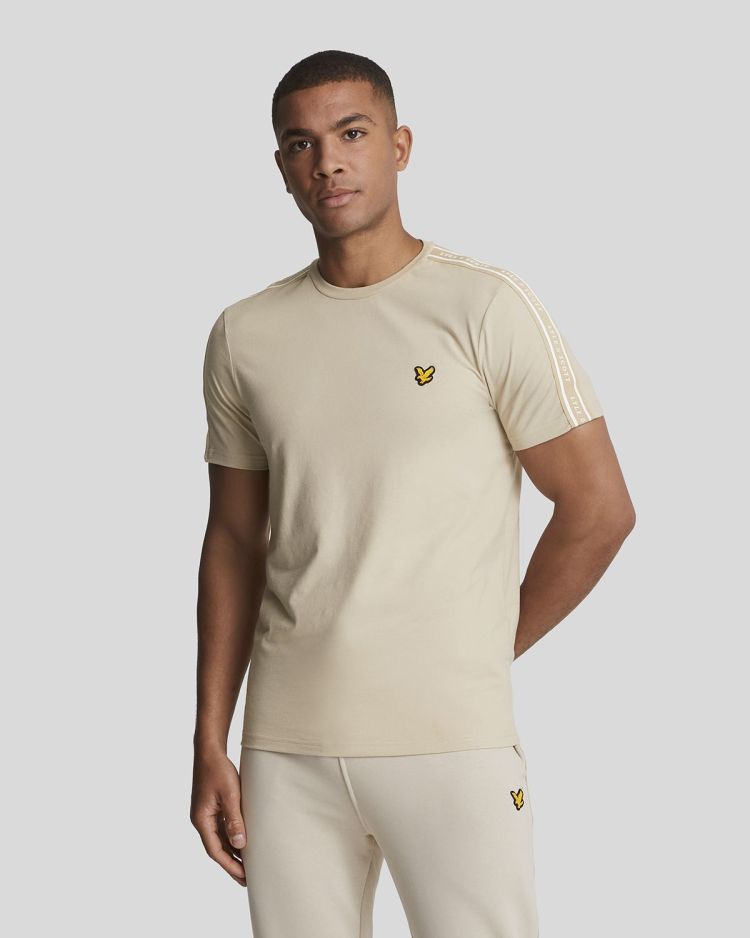 Lyle & Scott T-shirt Beige heren (TAPE T-SHIRT - TS2181SP.W827) - GL Sport (Sluis)