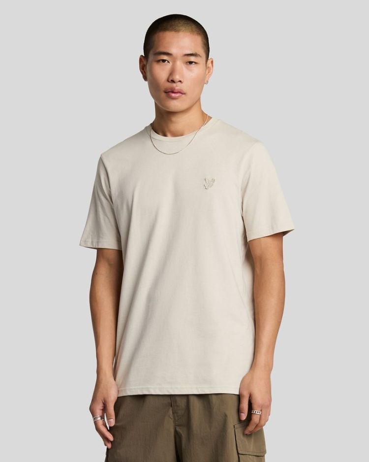 Lyle & Scott T-shirt Beige heren (TONAL EAGLE T-SHIRT - TS400TON.W870) - GL Sport (Sluis)