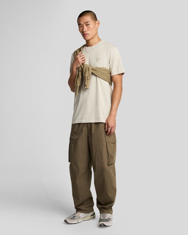 Lyle & Scott T-shirt Beige heren (TONAL EAGLE T-SHIRT - TS400TON.W870) - GL Sport (Sluis)