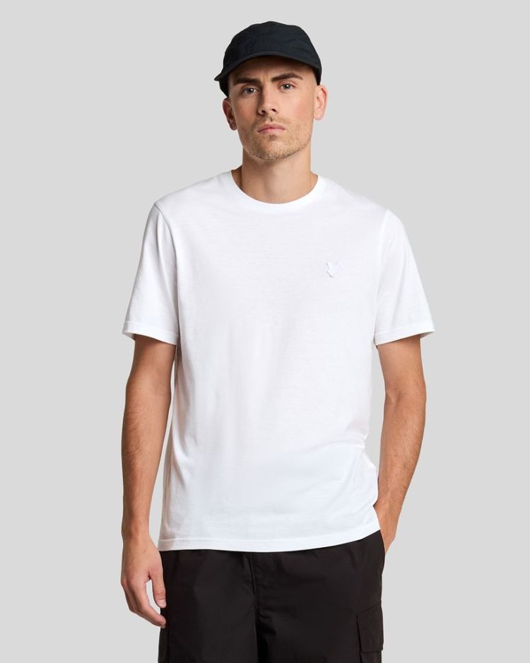 Lyle & Scott T-shirt Wit heren (TONAL EAGLE T-SHIRT - TS400TON.626) - GL Sport (Sluis)