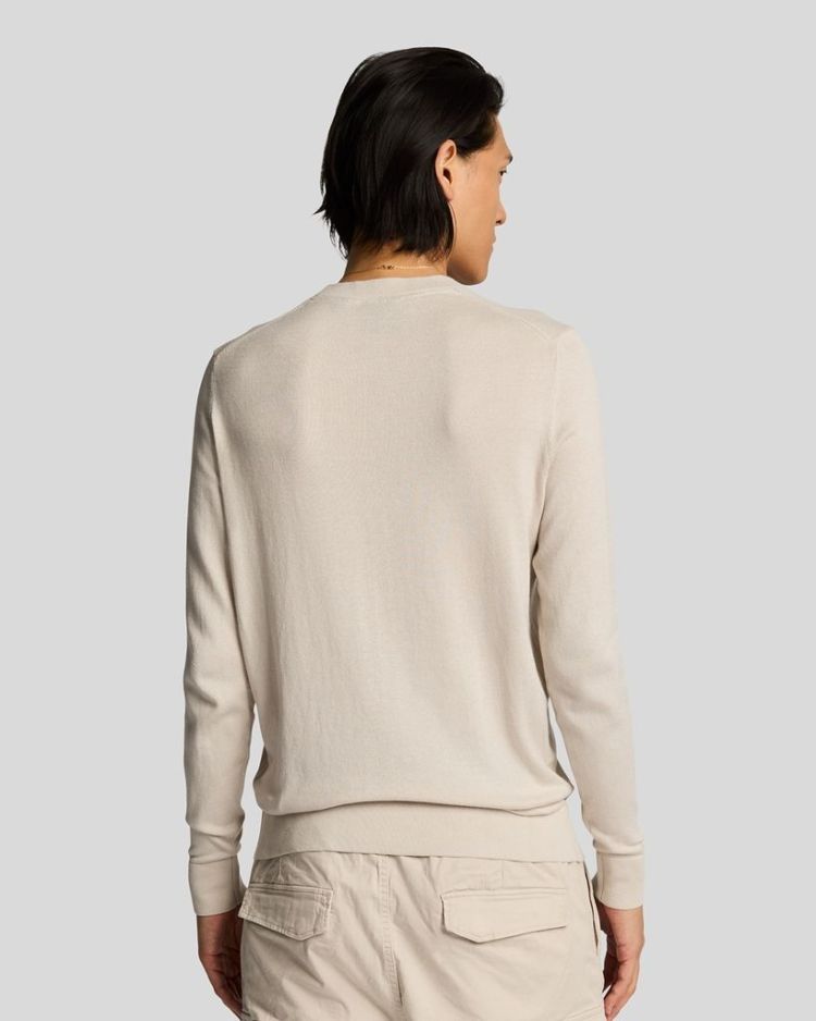 Lyle & Scott Pull Beige heren (TONAL SUPERFINE CREW NECK JUMPER - KN2235TON.W870) - GL Sport (Sluis)