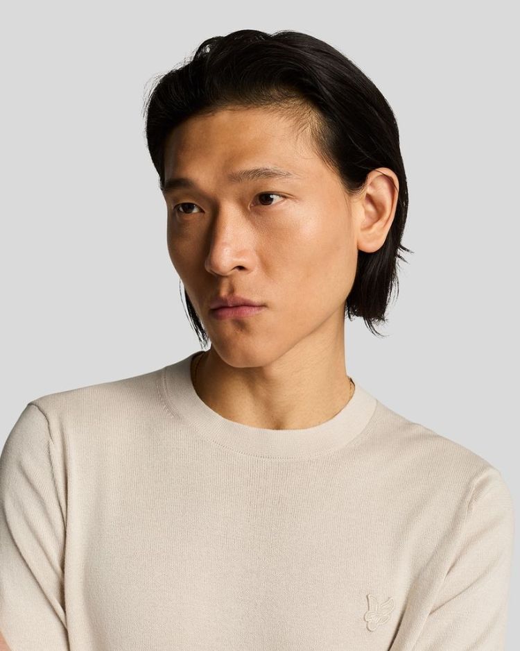 Lyle & Scott Pull Beige heren (TONAL SUPERFINE CREW NECK JUMPER - KN2235TON.W870) - GL Sport (Sluis)