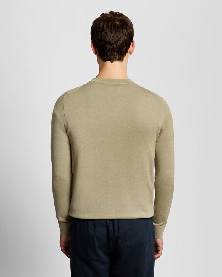 Lyle & Scott Pull Groen heren (TONAL SUPERFINE CREW NECK JUMPER - KN2235TON.X309) - GL Sport (Sluis)