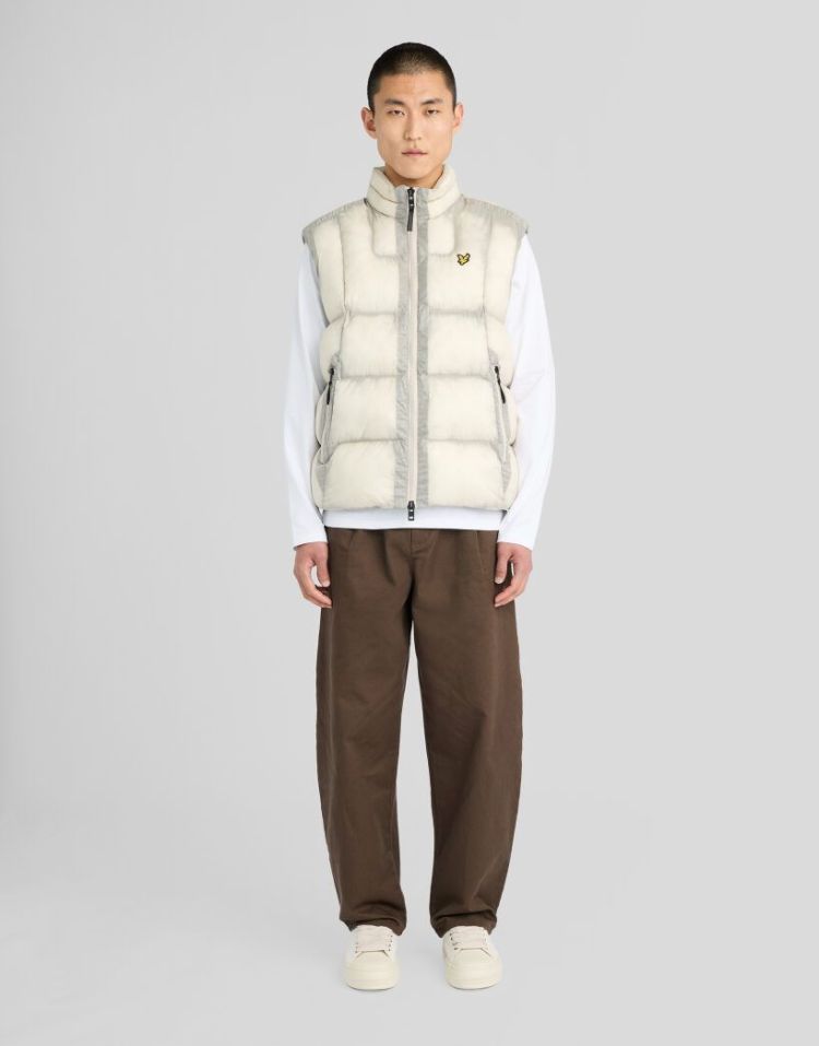 Lyle & Scott Bodywarmer Off-white heren (TRANSLUCENT PUFFER GILET - JK2539V.W503) - GL Sport (Sluis)