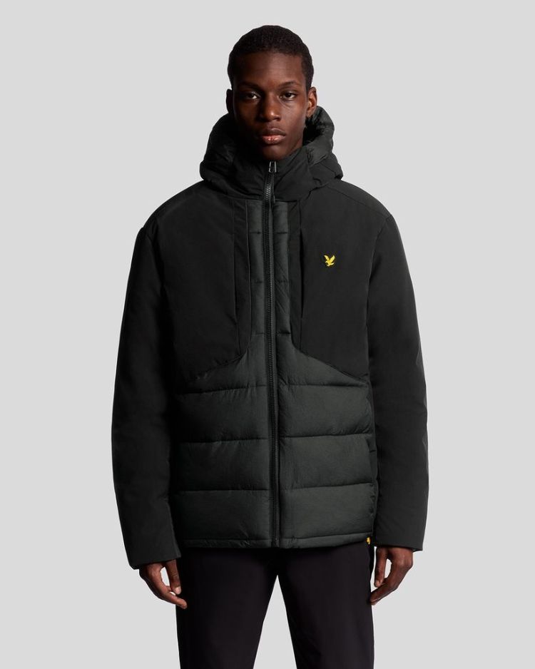 Lyle & Scott Jas Zwart heren (WADDED HYBRID JACKET - JK2380SP.Z865) - GL Sport (Sluis)