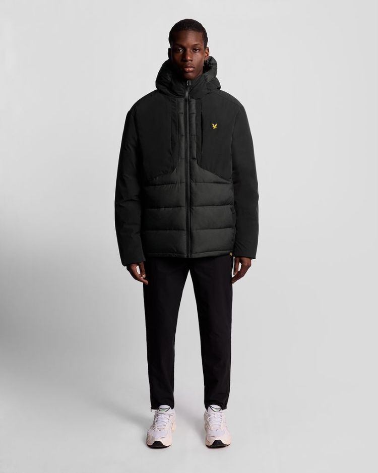 Lyle & Scott Jas Zwart heren (WADDED HYBRID JACKET - JK2380SP.Z865) - GL Sport (Sluis)