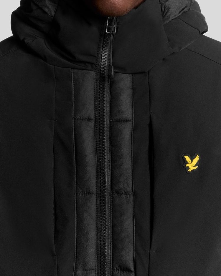 Lyle & Scott Jas Zwart heren (WADDED HYBRID JACKET - JK2380SP.Z865) - GL Sport (Sluis)