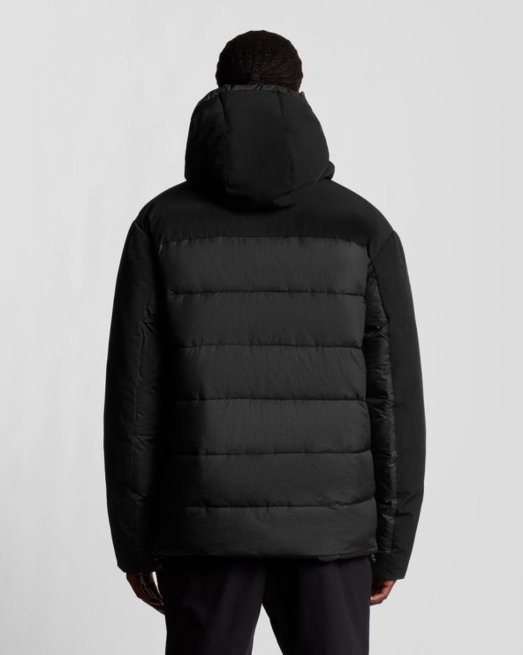 Lyle & Scott Jas Zwart heren (WADDED HYBRID JACKET - JK2380SP.Z865) - GL Sport (Sluis)