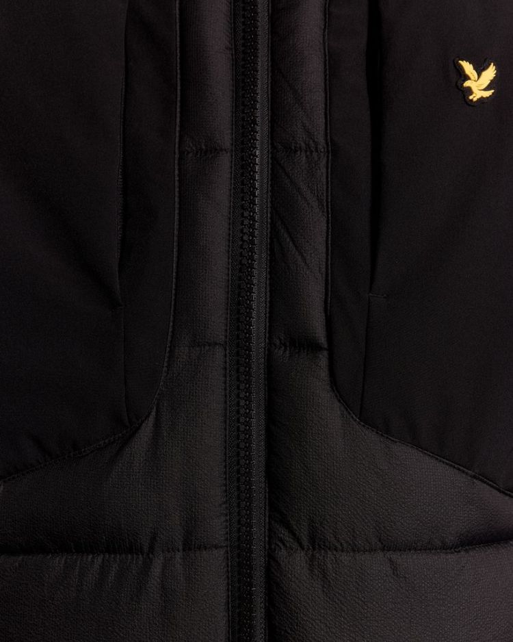 Lyle & Scott Jas Zwart heren (WADDED HYBRID JACKET - JK2380SP.Z865) - GL Sport (Sluis)