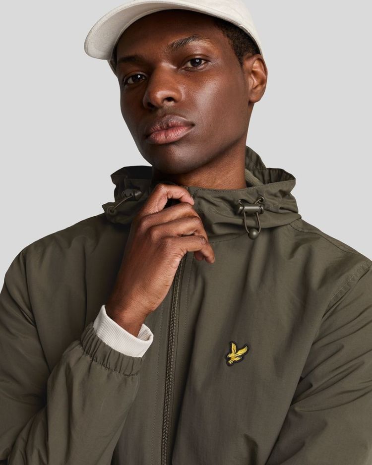 Lyle & Scott Jas Olijfgroen heren (ZIP THROUGH HOODED JACKET - JK464V.W485) - GL Sport (Sluis)