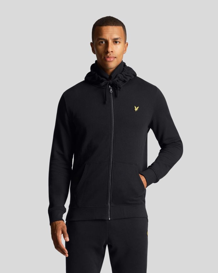 Lyle & Scott Vest Zwart heren (ZIP THROUGH HOODIE - ML420VOG.Z865) - GL Sport (Sluis)