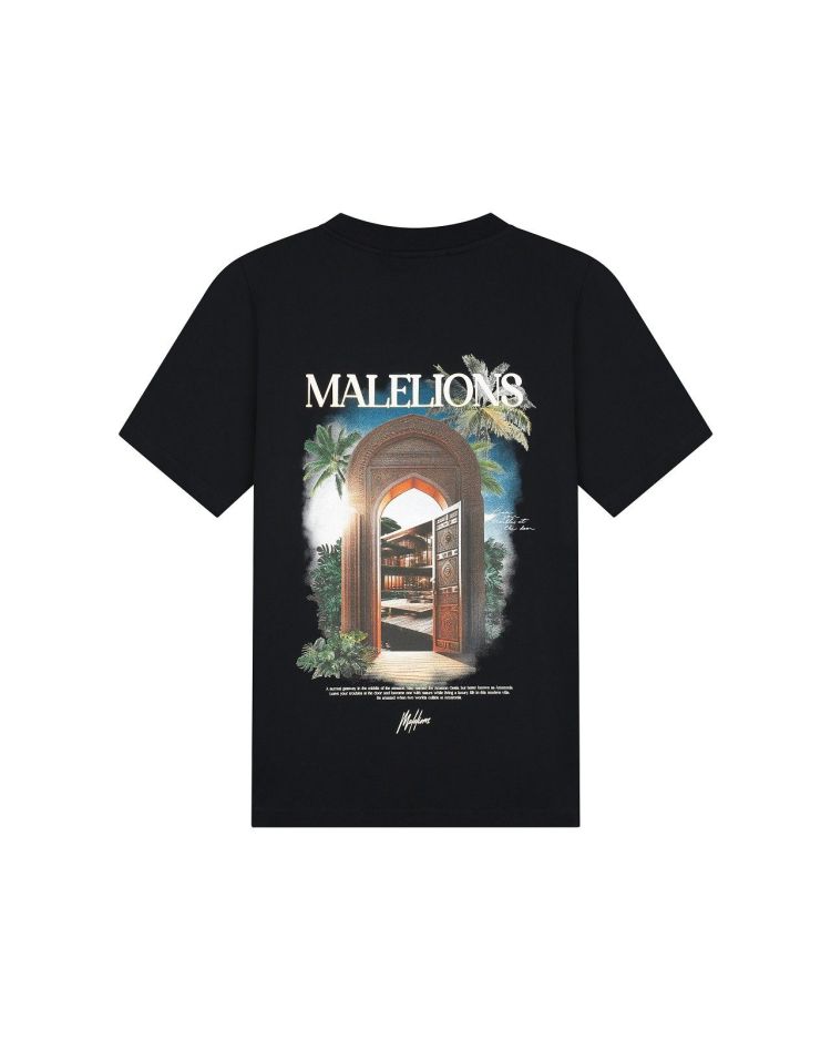 Malelions T-shirt Zwart heren (MEN AMAZON T-SHIRT - MM2-SS25-39.BLACK) - GL Sport (Sluis)