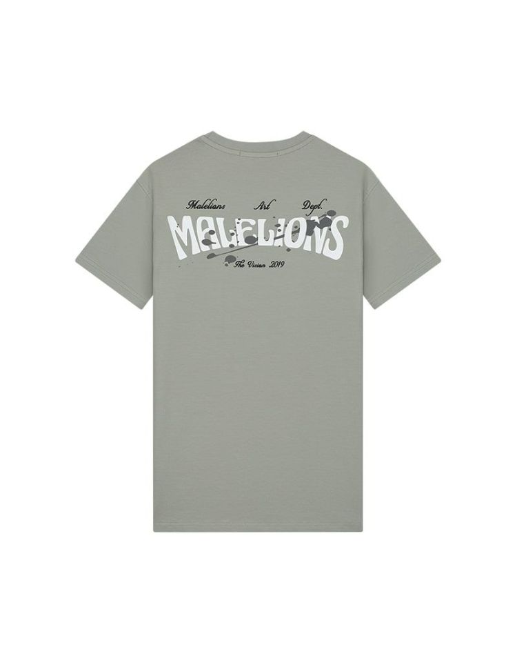 Malelions T-shirt Groen heren (MEN BOXER 2.0 T-SHIRT - MM1-HS24-25.SAGE/WHITE) - GL Sport (Sluis)