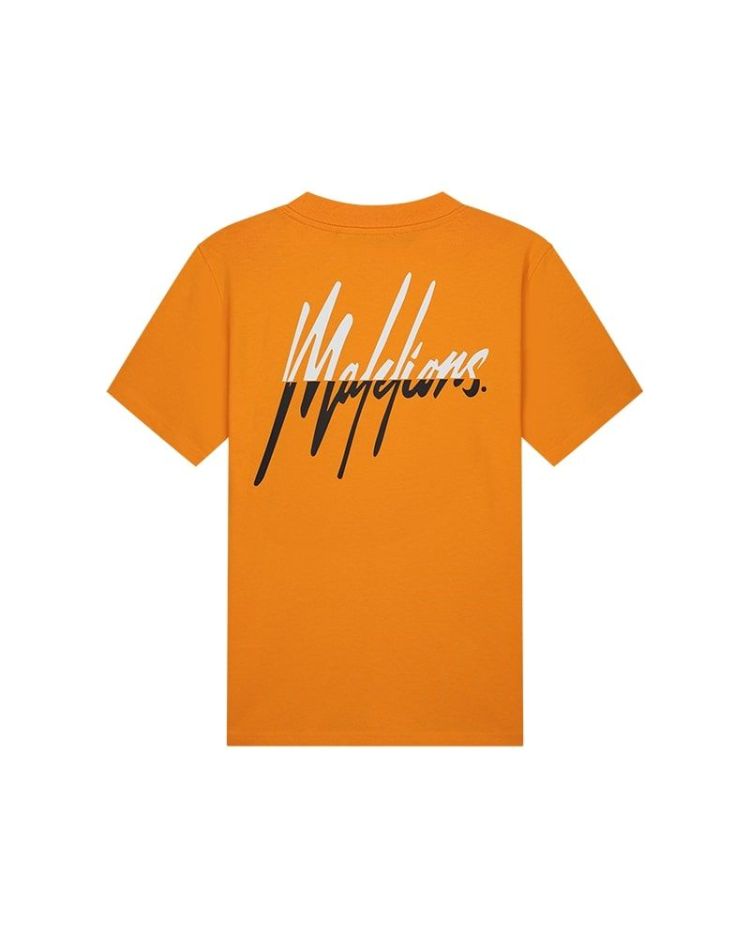 Malelions T-shirt Oranje heren (MEN EK2024 REGULAR SPLIT T-SHIRT - EK1-HS24-09.ORANGE/BLK) - GL Sport (Sluis)
