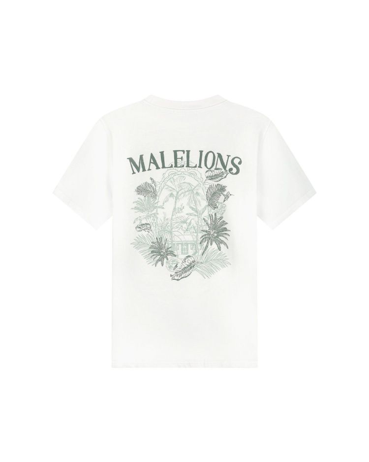 Malelions T-shirt Wit heren (MEN JUNGLE T-SHIRT - MM2-SS25-41.WHITE) - GL Sport (Sluis)