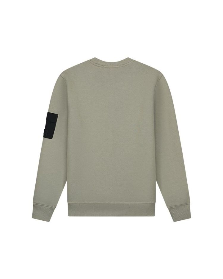 Malelions Sweater Grijs heren (MEN NYLON POCKET SWEATER - MM1-AW24-31.DRYSAGE) - GL Sport (Sluis)