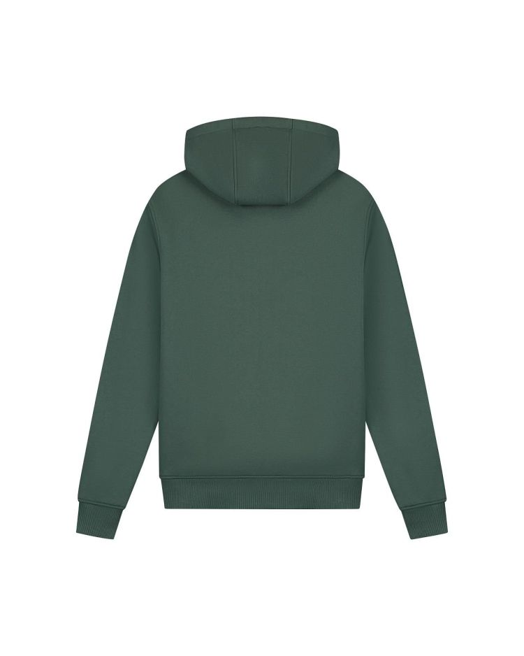 Malelions Hoodie Groen heren (MEN STRIPED SIGNATURE HOODIE - MM1-AW24-05.DARKGREEN) - GL Sport (Sluis)