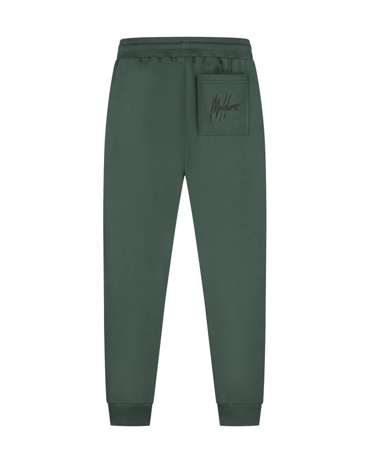 Malelions Broek Groen heren (MEN STRIPED SIGNATURE SWEATPANTS - MM1-AW24-11.DARKGREEN) - GL Sport (Sluis)