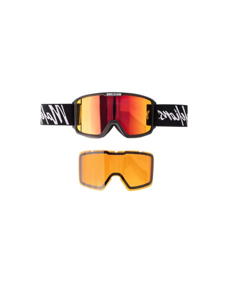 Malelions Skibril Zwart heren (SKI POLAR PRO+ SNOW GOGGLES  - MS1-MSKI-03.BLACK/ORANGE) - GL Sport (Sluis)