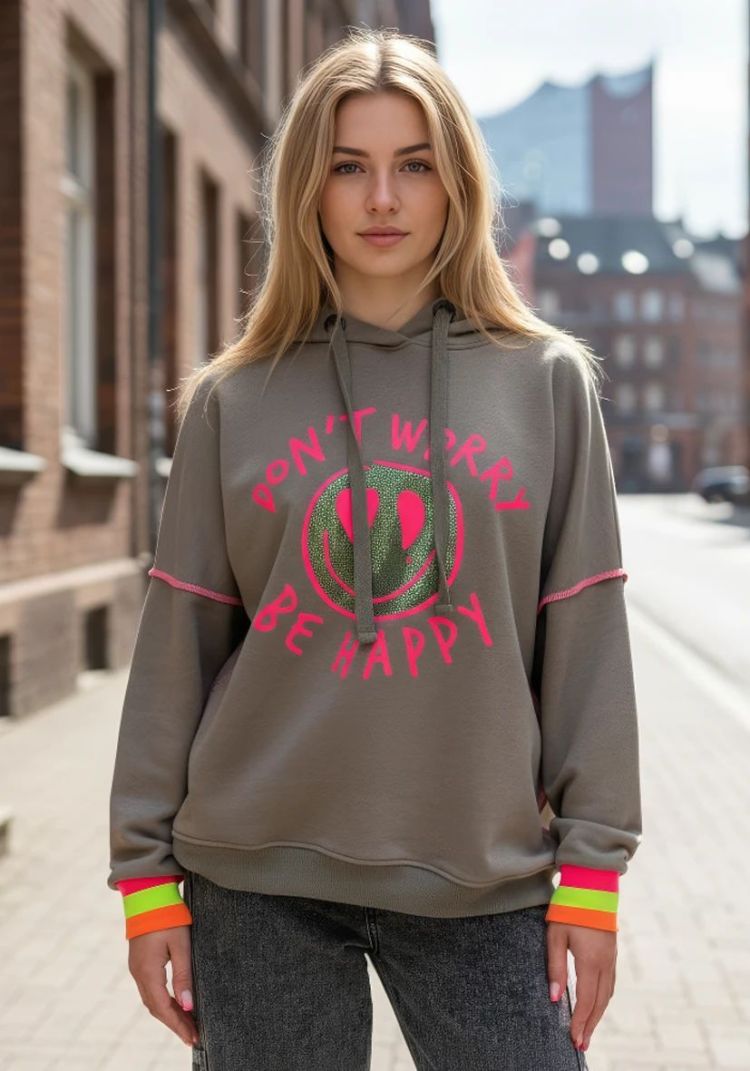 Miss Goodlife Hoodie Olijfgroen