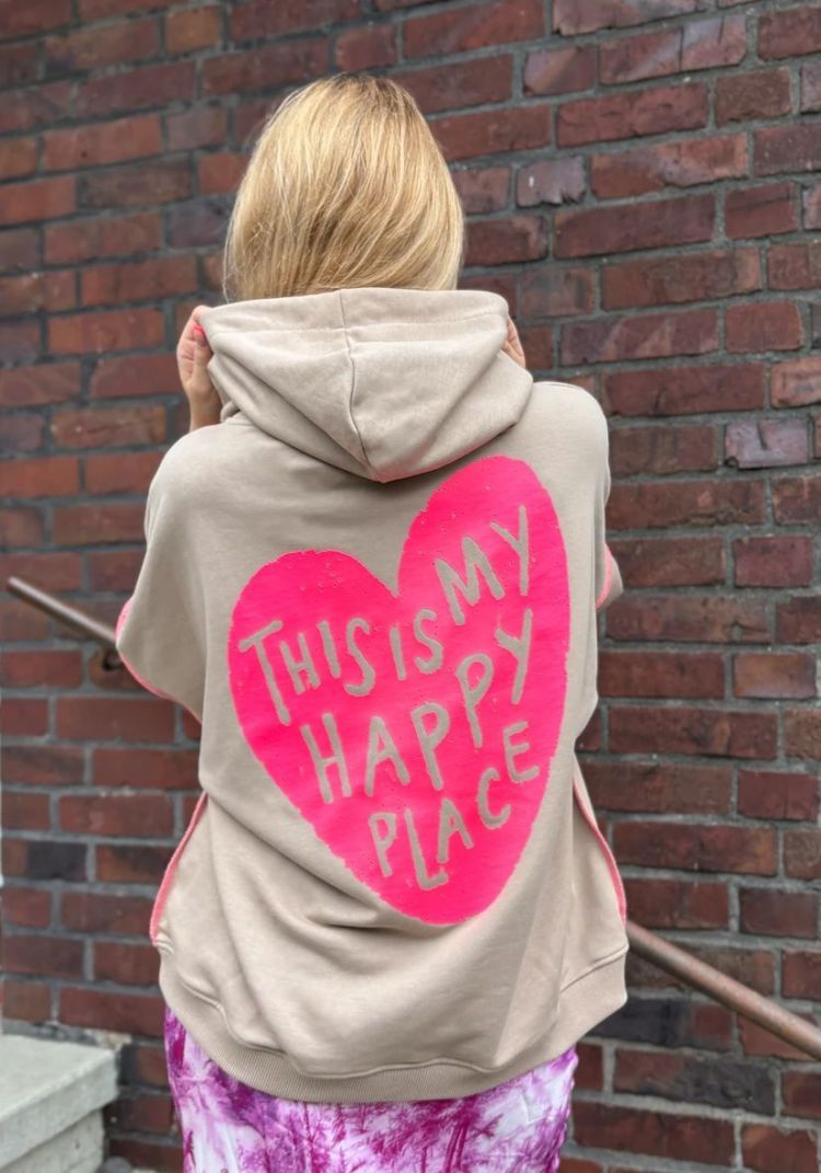 Miss Goodlife Sweater Beige dames (HOODIE HAPPY PLACE - MG13553.76) - GL Sport (Sluis)