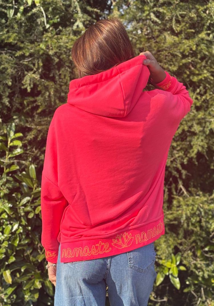 Miss Goodlife Hoodie Roze dames (HOODIE NAMASTE CONTRASTLINE - MG11777.6) - GL Sport (Sluis)