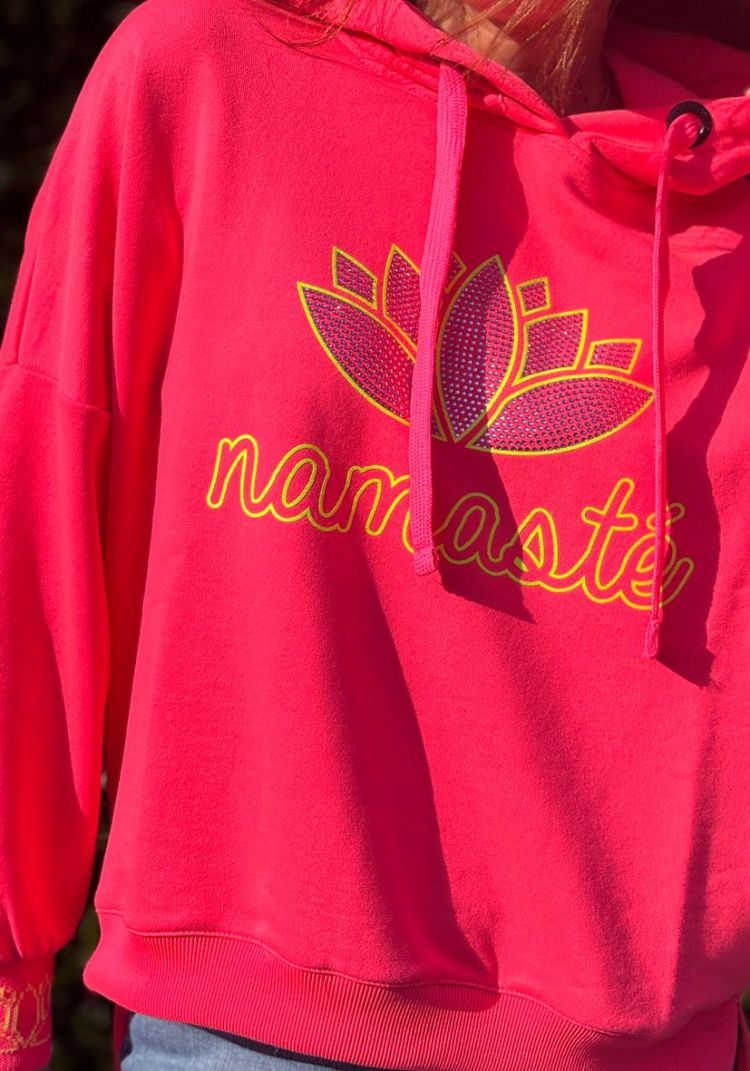 Miss Goodlife Hoodie Roze dames (HOODIE NAMASTE CONTRASTLINE - MG11777.6) - GL Sport (Sluis)
