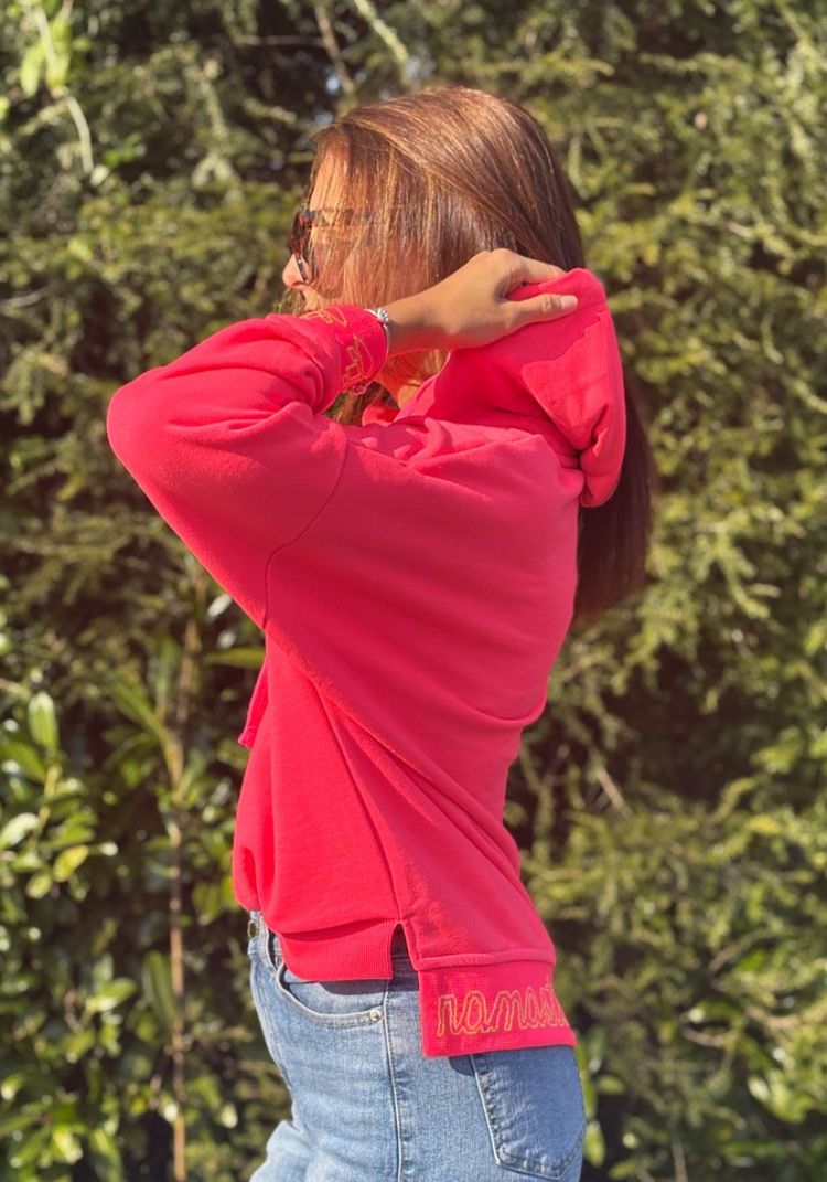 Miss Goodlife Hoodie Roze dames (HOODIE NAMASTE CONTRASTLINE - MG11777.6) - GL Sport (Sluis)