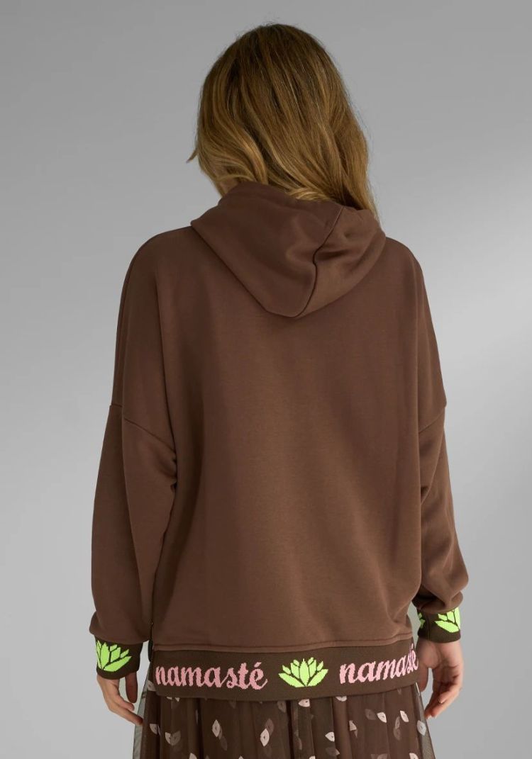 Miss Goodlife Hoodie Bruin dames (HOODIE NAMASTE STRASS - MG13275.274) - GL Sport (Sluis)