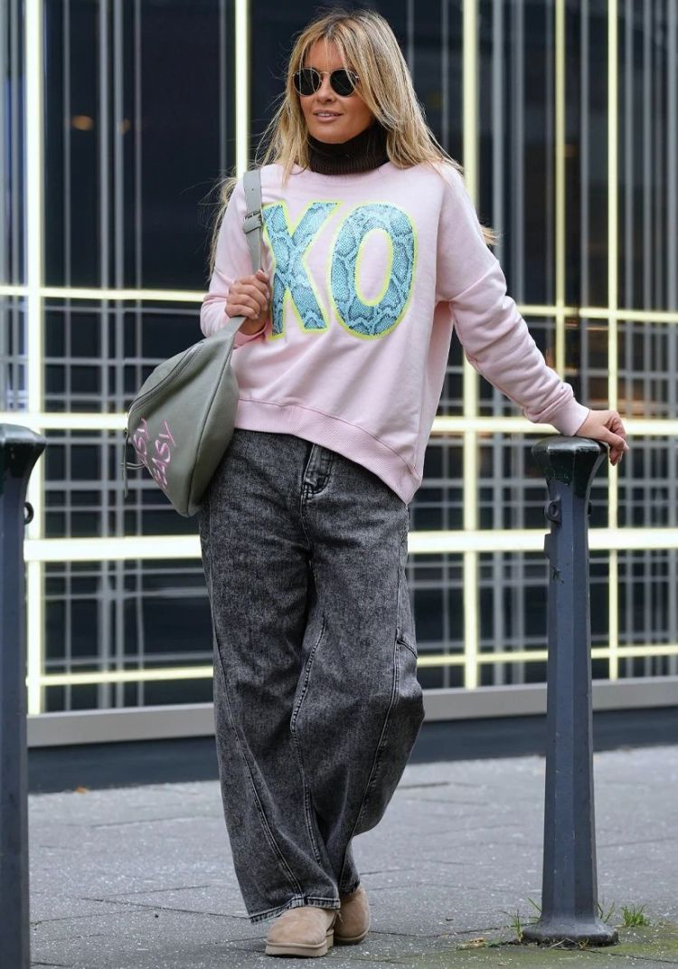 Miss Goodlife Sweater Roze dames (ROUNDNECK XO PAILLETTE - MG13906.375) - GL Sport (Sluis)