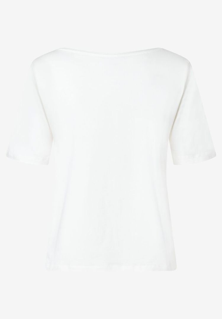 More & More T-shirt Off-white dames (SHIRT WITH FOIL-PRINT  - 51050003.0041) - GL Sport (Sluis)