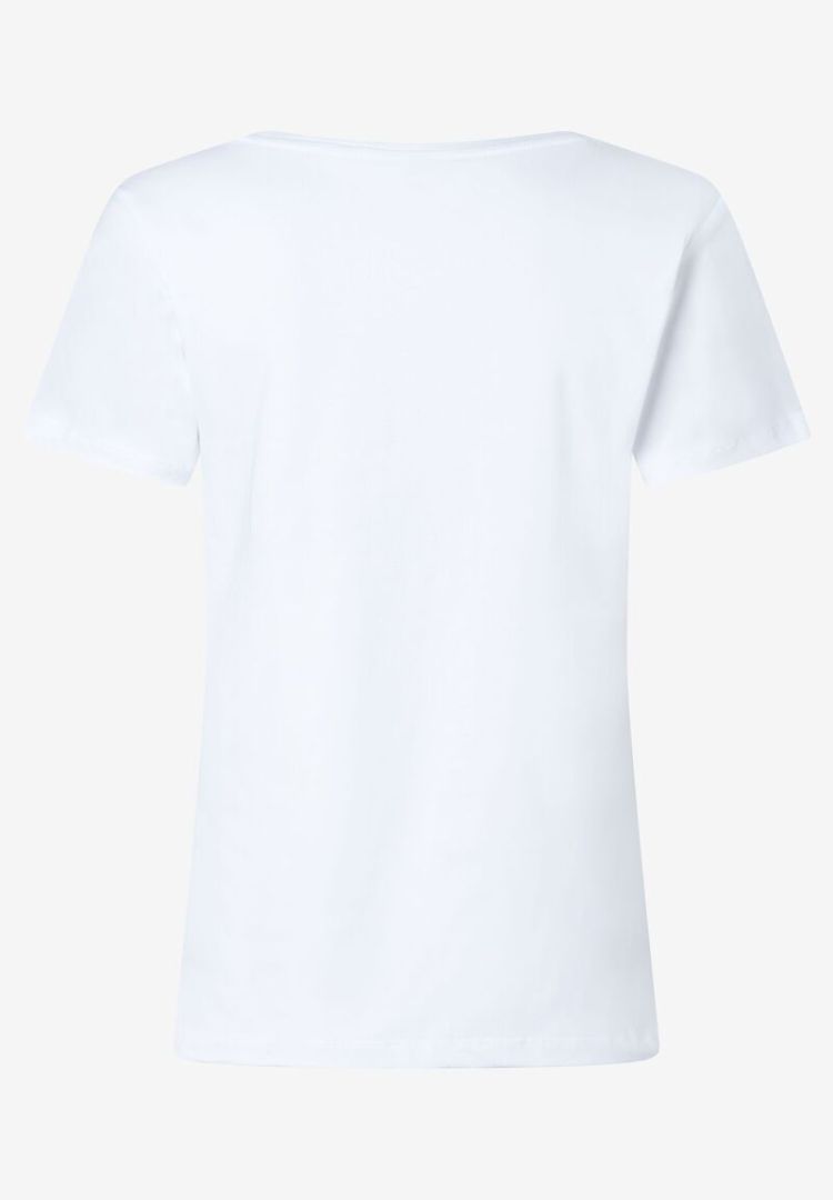More & More T-shirt Wit dames (SHIRT WITH PLACEMENT-PRINT  - 51050017.0010) - GL Sport (Sluis)