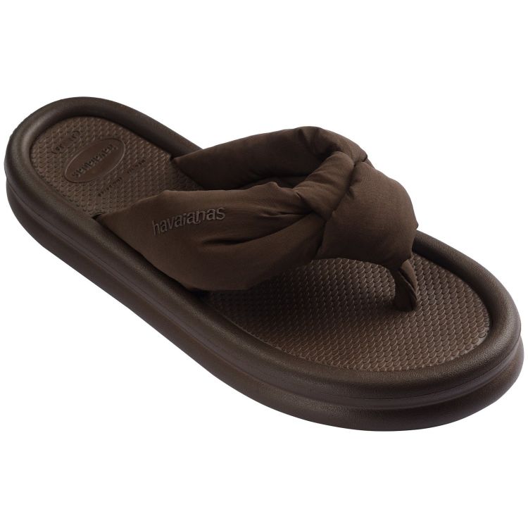 Havaianas Slippers Bruin dames (NEW- HAVAIANAS OVER PUFFED OP DARK BROWN - 4150281.0727) - GL Sport (Sluis)