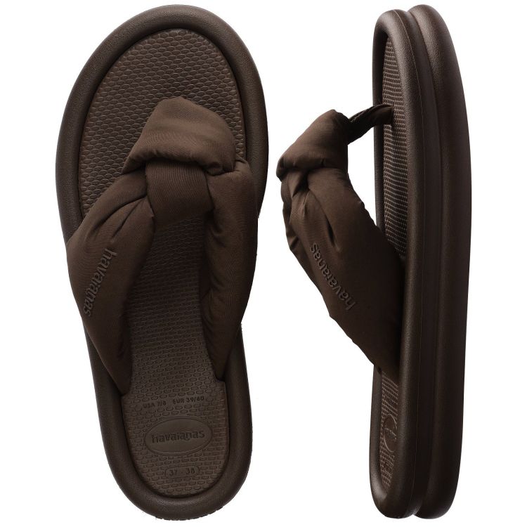 Havaianas Slippers Bruin dames (NEW- HAVAIANAS OVER PUFFED OP DARK BROWN - 4150281.0727) - GL Sport (Sluis)