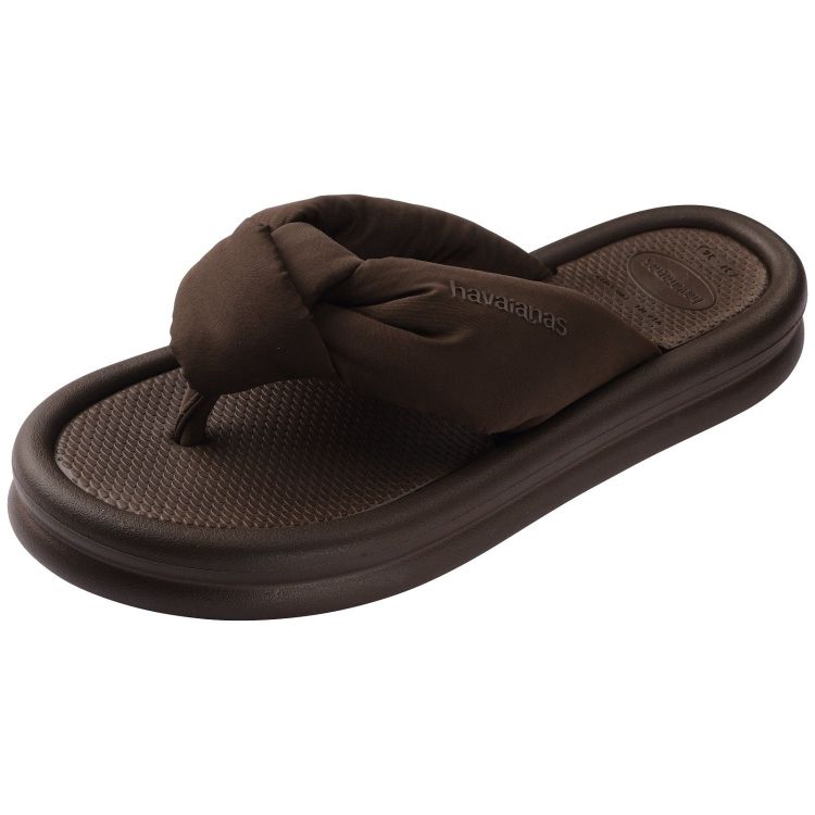 Havaianas Slippers Bruin dames (NEW- HAVAIANAS OVER PUFFED OP DARK BROWN - 4150281.0727) - GL Sport (Sluis)