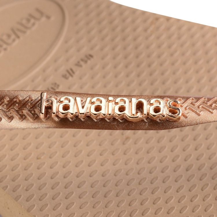 Havaianas Slippers Beige dames (SLIM LOGO METALLIC ROSE GOLD - WOMEN - 4119875.3581) - GL Sport (Sluis)