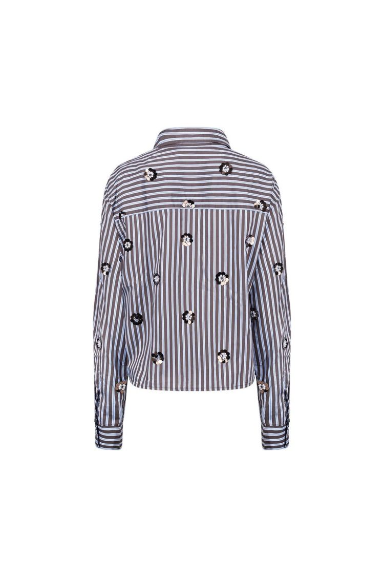 Nukus Blouse Bruin dames (AMY BLOUSE STRIPE - AMY.BLOUSE.CHOCO) - GL Sport (Sluis)
