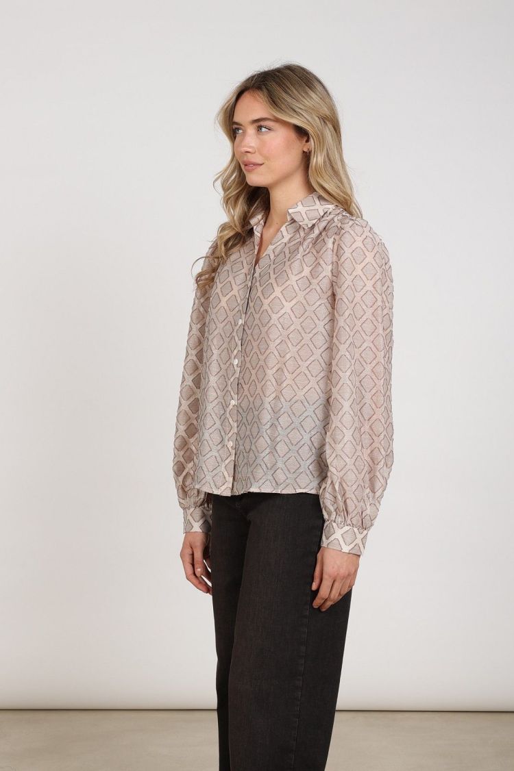 Nukus Blouse Beige dames (ANTONELLA BLOUSE PATTERN - ANONELLA.BLOUSE.SAND) - GL Sport (Sluis)