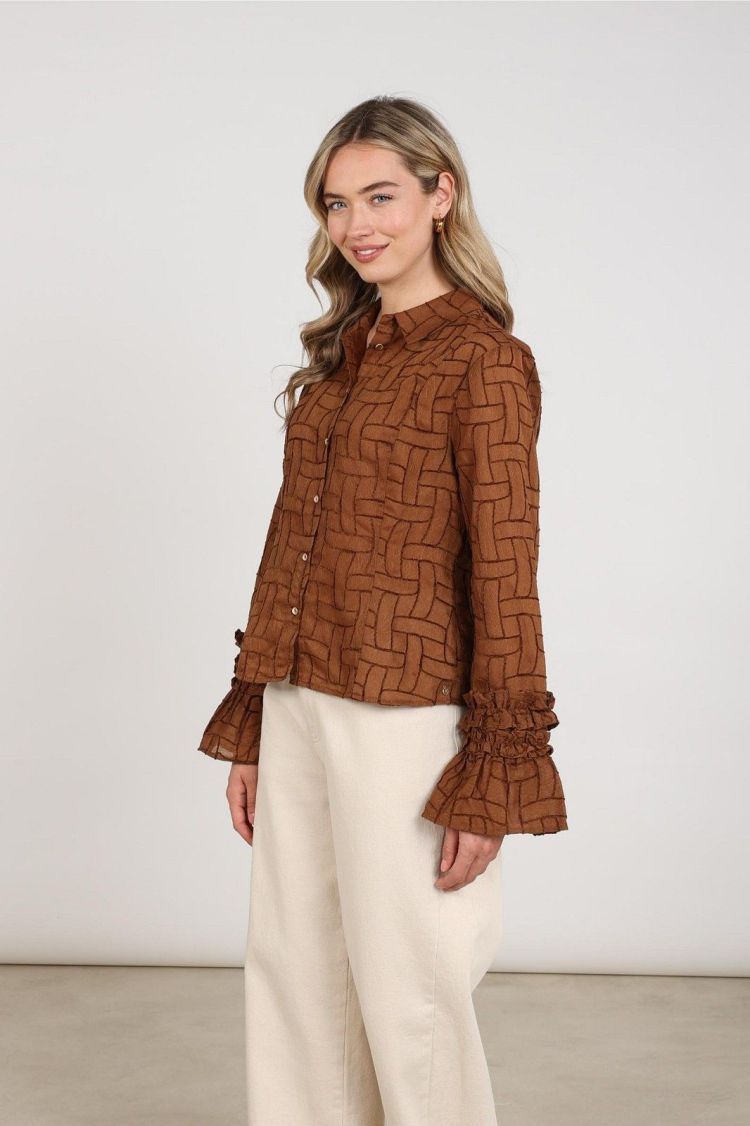 Nukus Blouse Bruin dames (ABBYGAIL BLOUSE  - ABBYGAIL.BLOUSE.ESPRESSO) - GL Sport (Sluis)