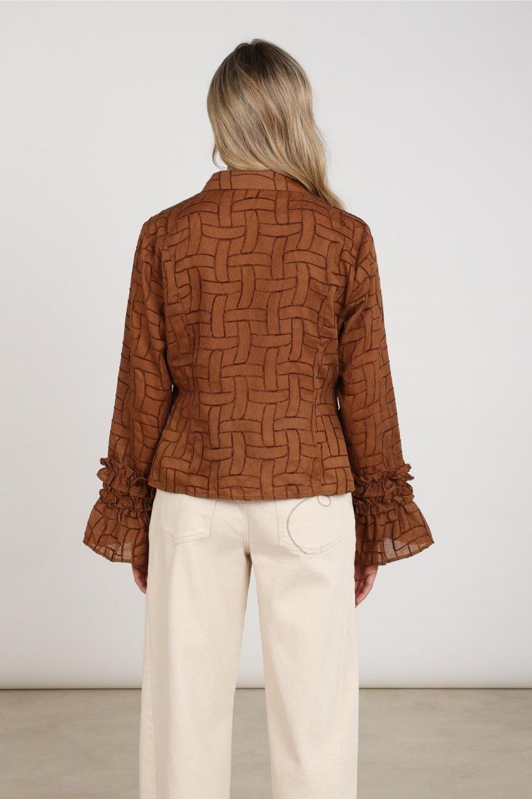 Nukus Blouse Bruin dames (ABBYGAIL BLOUSE  - ABBYGAIL.BLOUSE.ESPRESSO) - GL Sport (Sluis)
