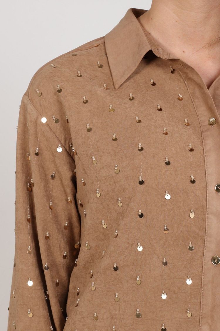 Nukus Blouse Bruin dames (ALLY BLOUSE EMBROIDERY - ALLY.BLOUSE.TOFFEE) - GL Sport (Sluis)