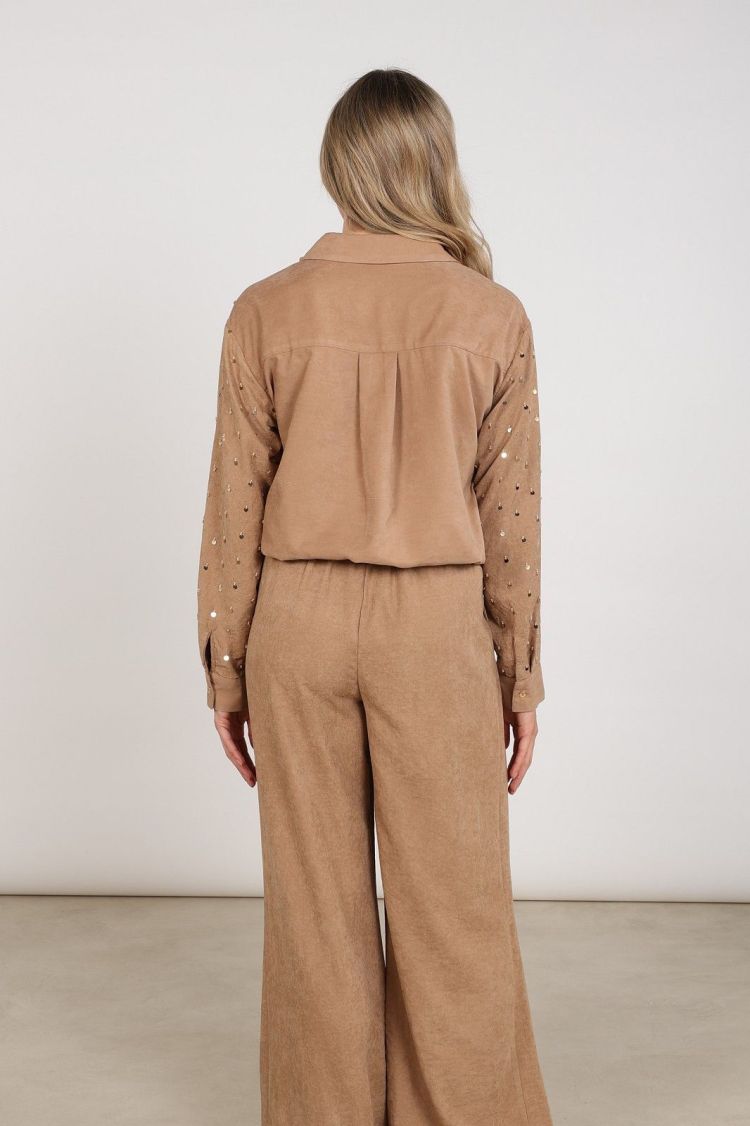 Nukus Blouse Bruin dames (ALLY BLOUSE EMBROIDERY - ALLY.BLOUSE.TOFFEE) - GL Sport (Sluis)
