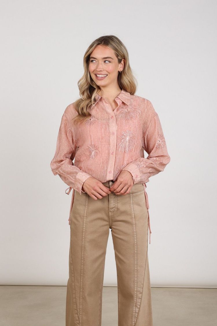 Nukus Blouse Roze dames (ALLY BLOUSE EMBROIDERY - ALLY.BLOUSE.ROSE) - GL Sport (Sluis)