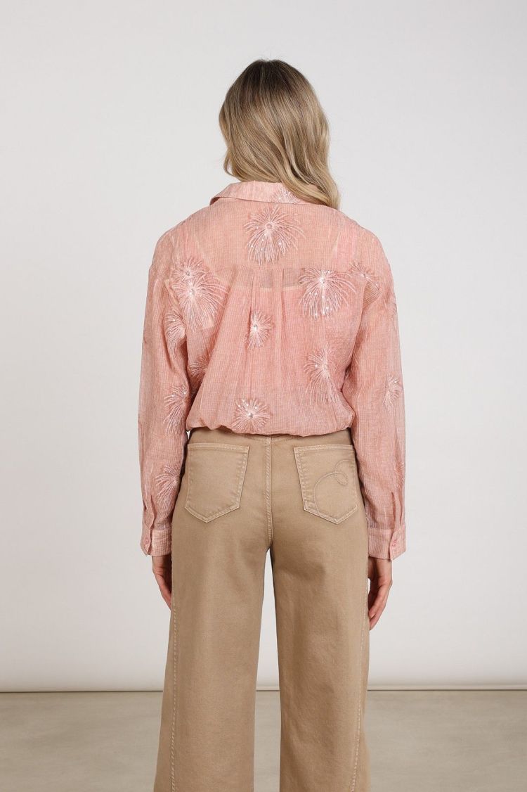 Nukus Blouse Roze dames (ALLY BLOUSE EMBROIDERY - ALLY.BLOUSE.ROSE) - GL Sport (Sluis)