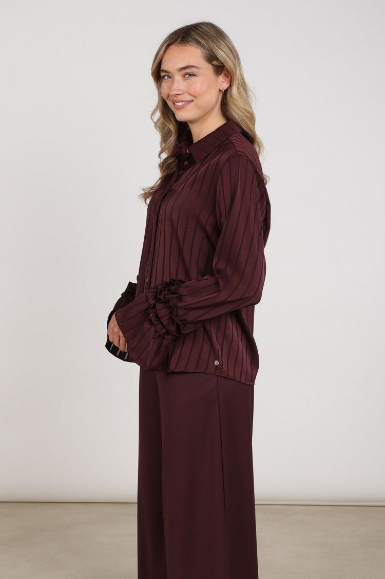Nukus Blouse Rood dames (AMALIA BLOUSE STRIPE - AMALIA.BLOUSE.CHERRY) - GL Sport (Sluis)