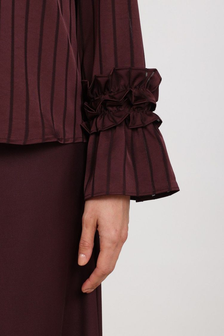Nukus Blouse Rood dames (AMALIA BLOUSE STRIPE - AMALIA.BLOUSE.CHERRY) - GL Sport (Sluis)