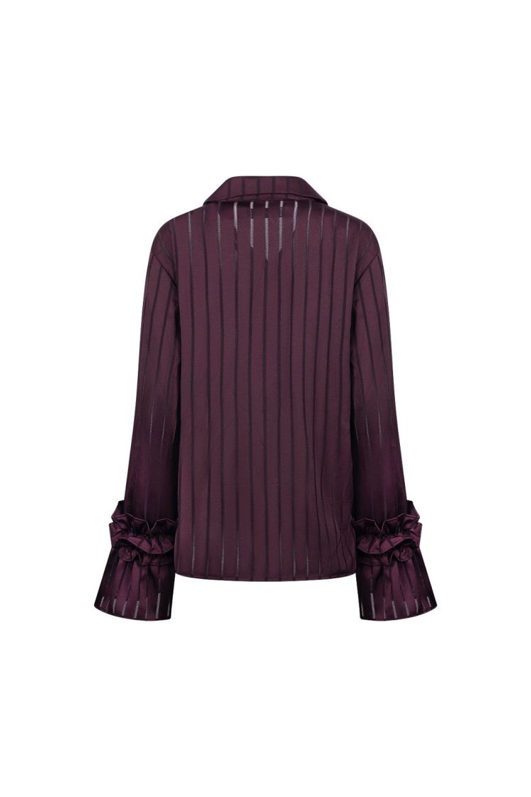 Nukus Blouse Rood dames (AMALIA BLOUSE STRIPE - AMALIA.BLOUSE.CHERRY) - GL Sport (Sluis)