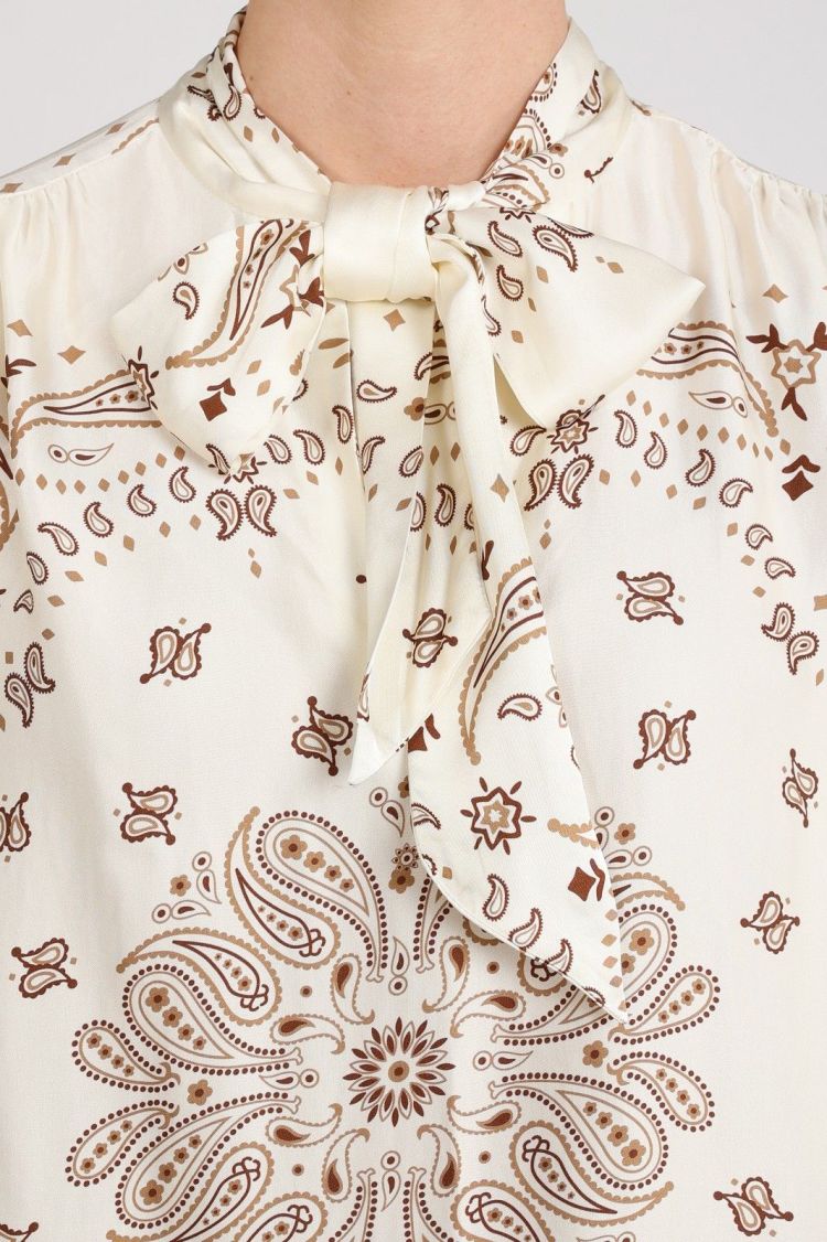 Nukus by Nick Vervoort Blouse Off-white dames (ANGIE BLOUSE TIE PAISLEY - ANGIE.BLOUSE.OFFWHITE) - GL Sport (Sluis)