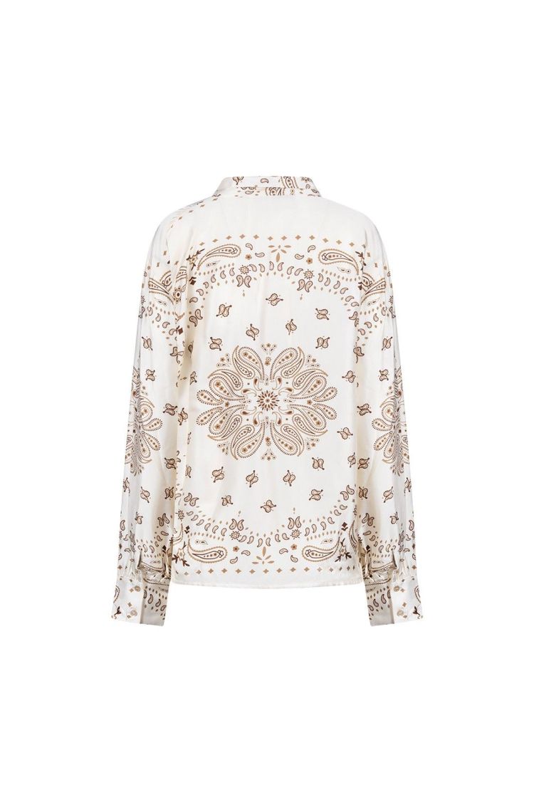 Nukus by Nick Vervoort Blouse Off-white dames (ANGIE BLOUSE TIE PAISLEY - ANGIE.BLOUSE.OFFWHITE) - GL Sport (Sluis)
