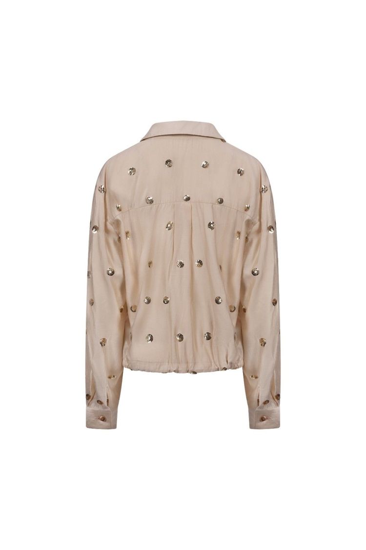 Nukus Blouse Beige dames (ANIKA BLOUSE PAILLET - ANIKA.BLOUSE.SAND) - GL Sport (Sluis)